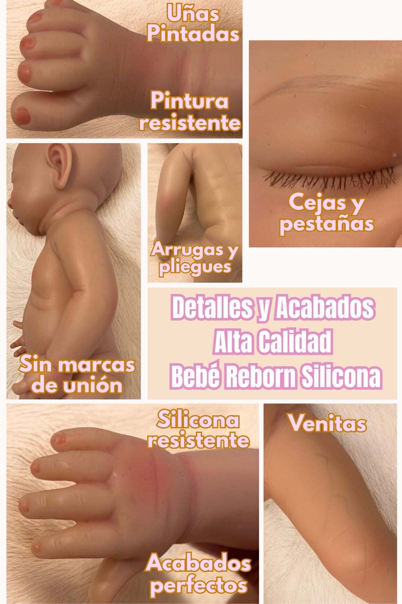 Muñeco Reborn Silicona Leni Niño 37cm / 1,6kg